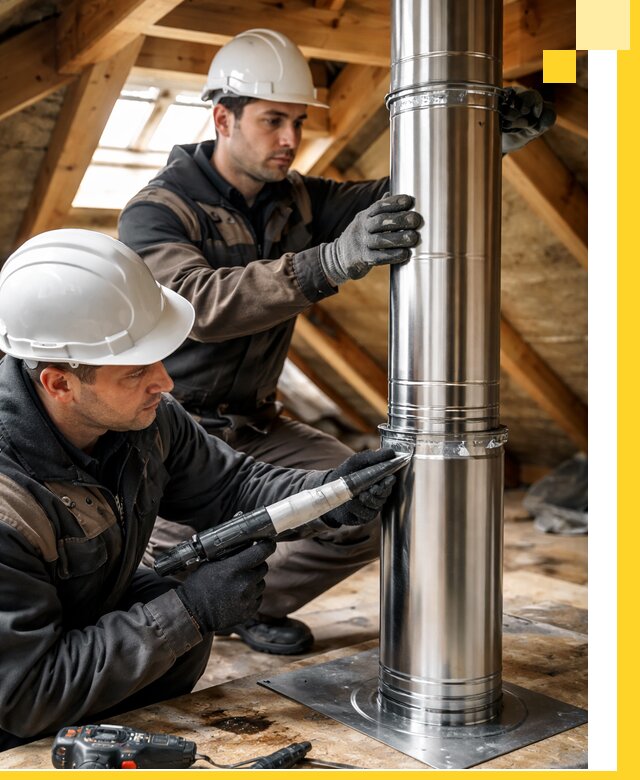 Монтаж дымоходов для каминов в Петергофе с гарантией качества