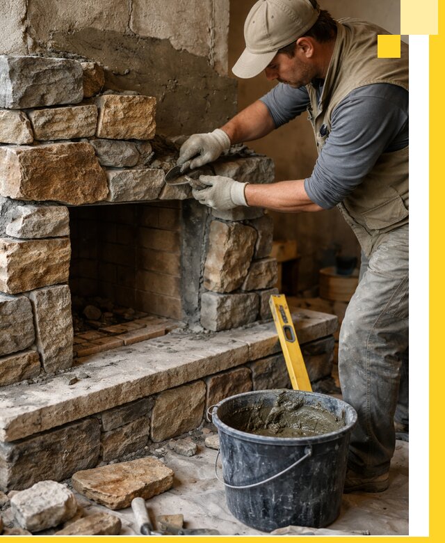 Изготовление и установка каменных каминов под ключ в Петергофе