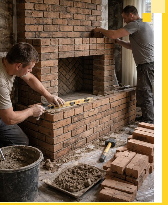 Изготовление и установка кирпичных каминов в Петергофе