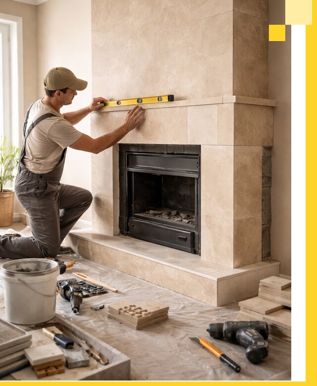 Установка и монтаж каминов в частном доме под ключ в Петергофе