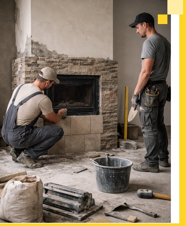 Камины под ключ в Петергофе: проект, изготовление и монтаж