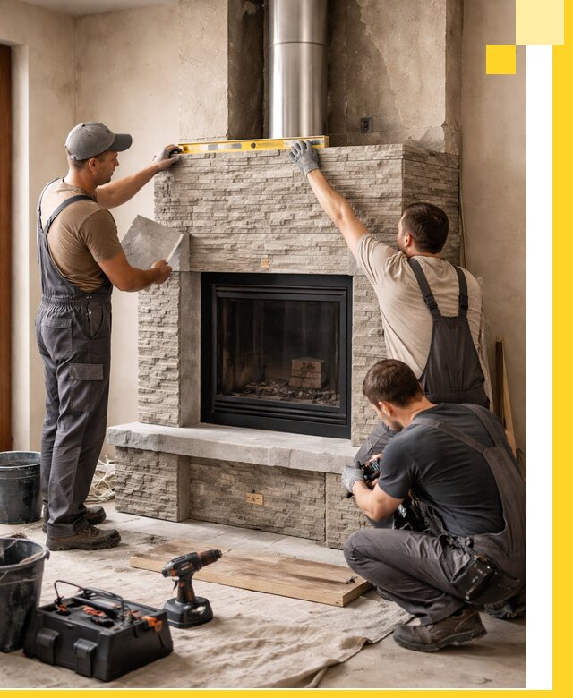 Профессиональный монтаж каминов под ключ в Петергофе для дома