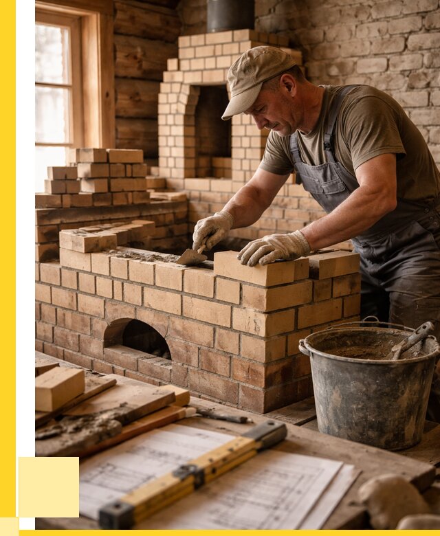 Кладка печей из кирпича в Петергофе цены от 31383 р. - ЭриданПтф