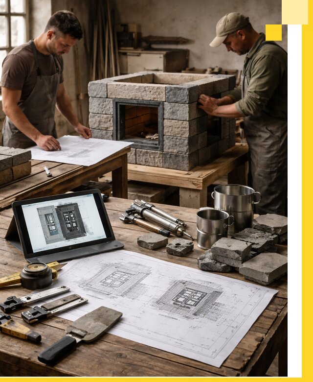 Разработка проектов печей с согласованием и монтажом в Петергофе