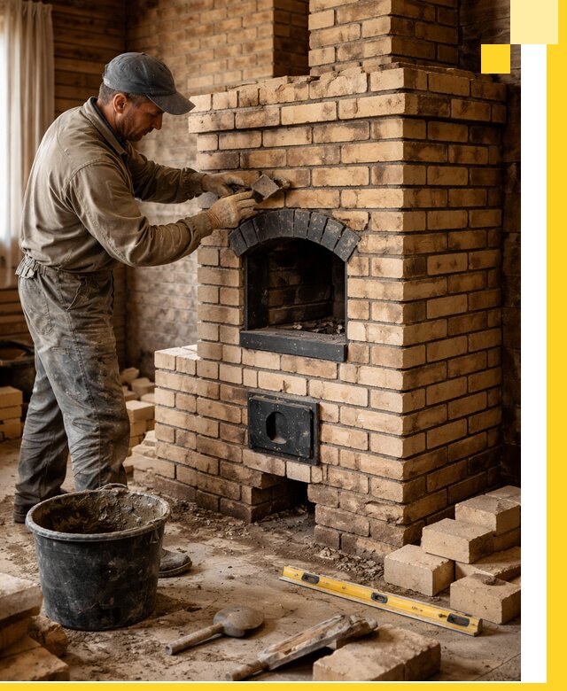 Кирпичные печи под ключ в Петергофе: проектирование и кладка