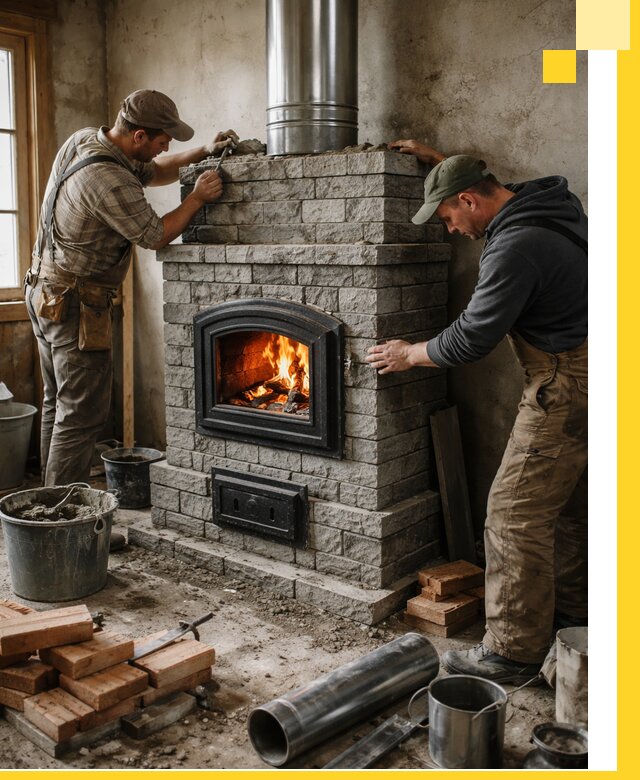 Производство, поставка и монтаж дровяных печей в Петергофе