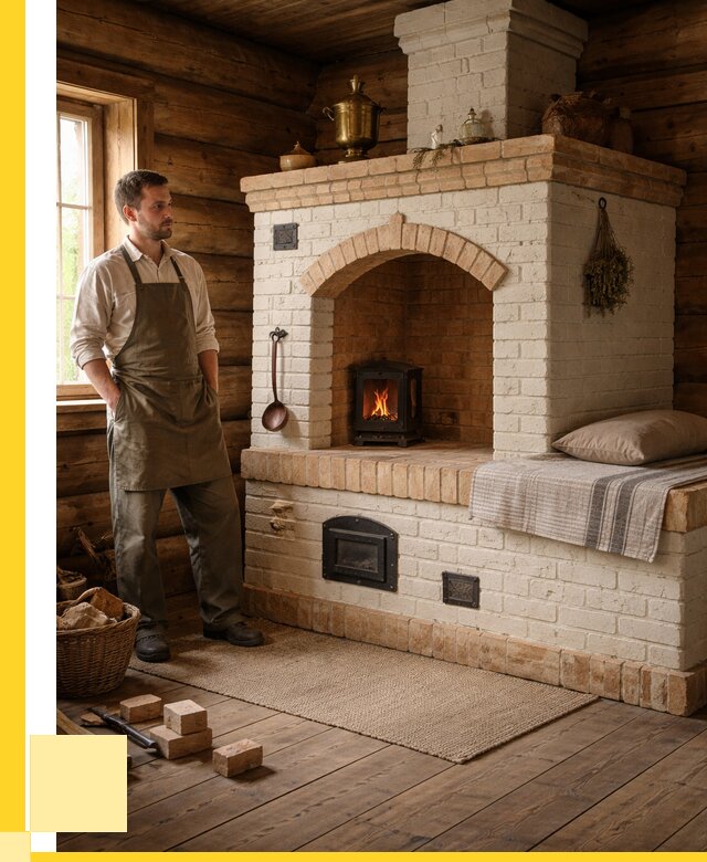 Русские печи с лежанкой под ключ в Петергофе от 156915 р. ЭриданПтф