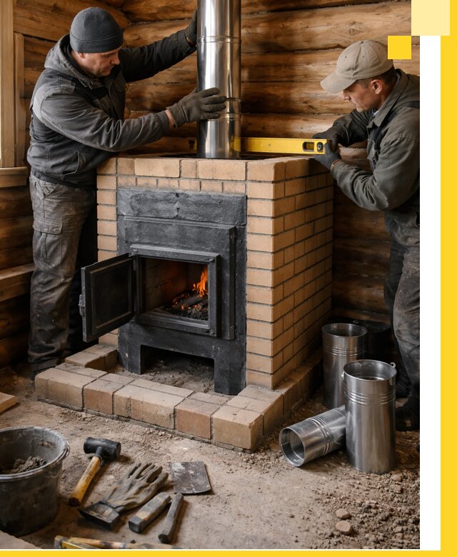 Проектирование, изготовление и установка банных печей в Петергофе