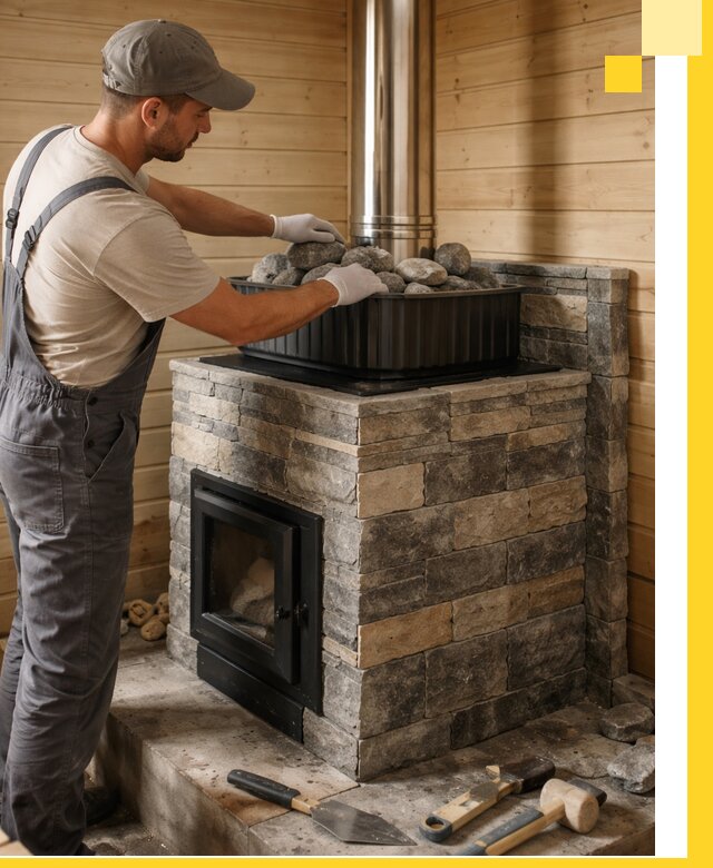 Печи для парной в Петергофе, производство, монтаж и обслуживание