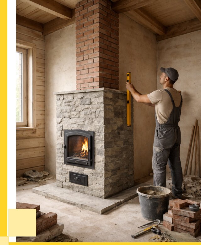 Печи и дымоходы под ключ в Петергофе от 47075 р., ЭриданПтф