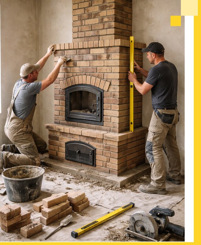 Продажа и установка печей и каминов для дома под ключ в Петергофе