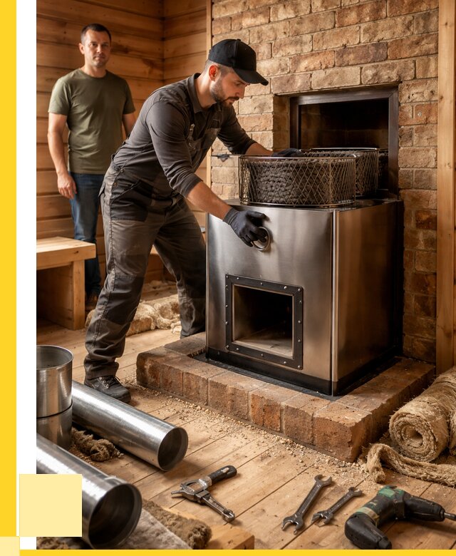 Монтаж банных печей под ключ в Петергофе от 18830 р., ЭриданПтф