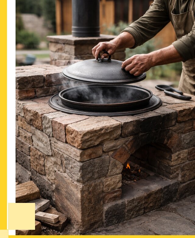 Печи для казана в Петергофе по цене от 18830 р. | ЭриданПтф