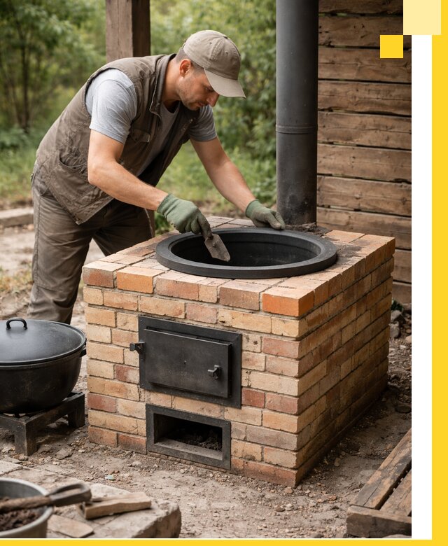 Изготовление и установка печей для казана в Петергофе под ключ