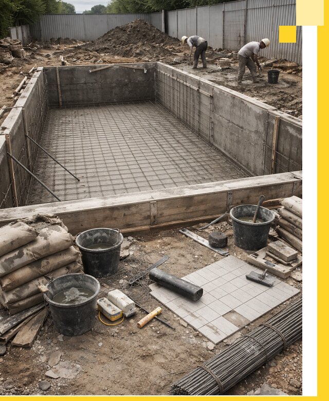 Строительство бассейнов под ключ в Петергофе, дизайн и монтаж