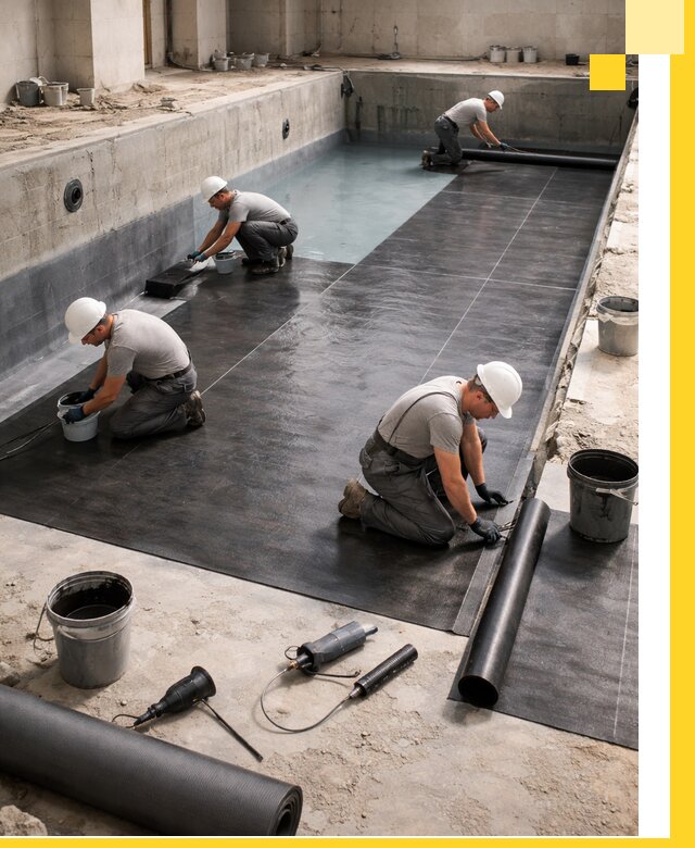 Профессиональная гидроизоляция бассейнов и чаш в Петергофе под ключ