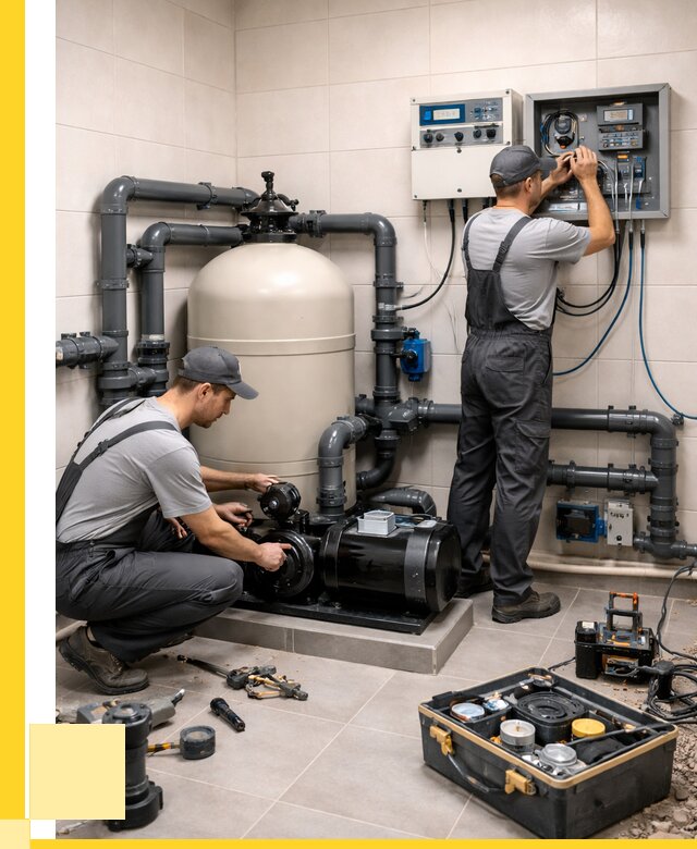 Монтаж оборудования для бассейнов в Петергофе от 41844 р. | ЭриданПтф