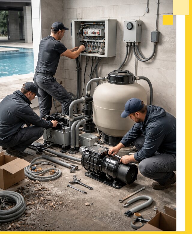 Профессиональный монтаж оборудования для бассейнов в Петергофе