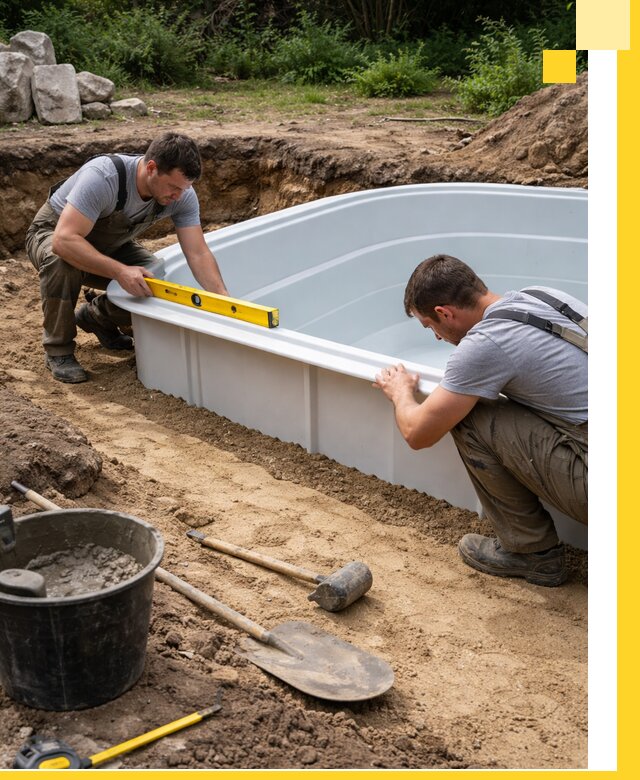 Производство и установка пластиковых бассейнов в Петергофе под ключ