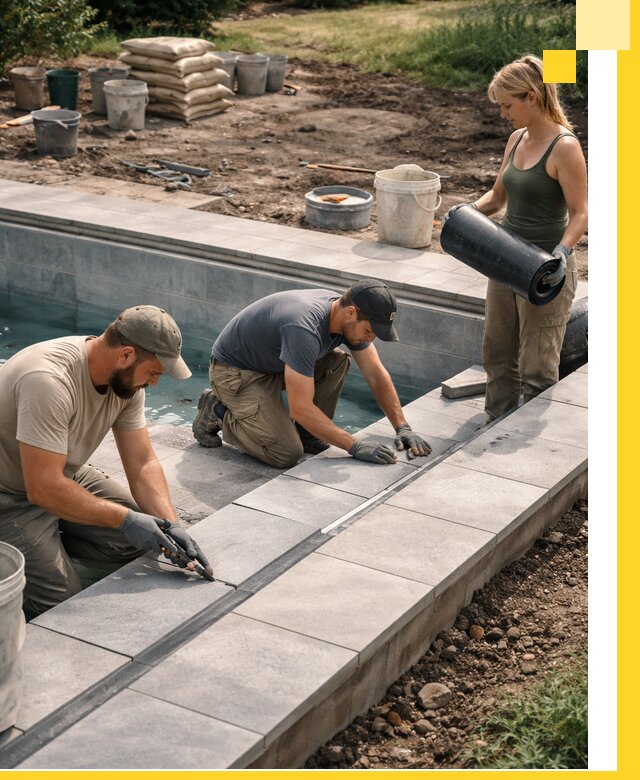 Строительство и монтаж уличных бассейнов под ключ в Петергофе