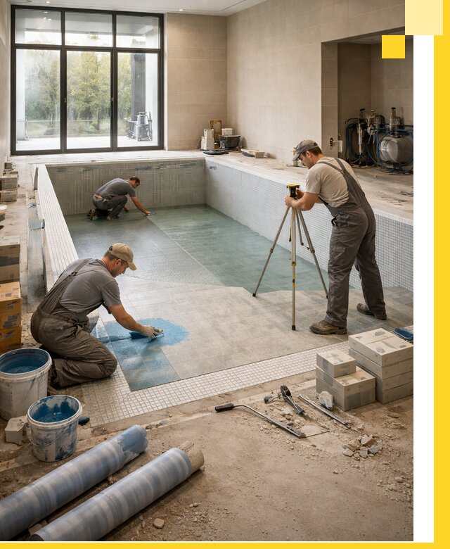 Проект и строительство закрытых бассейнов в Петергофе под ключ