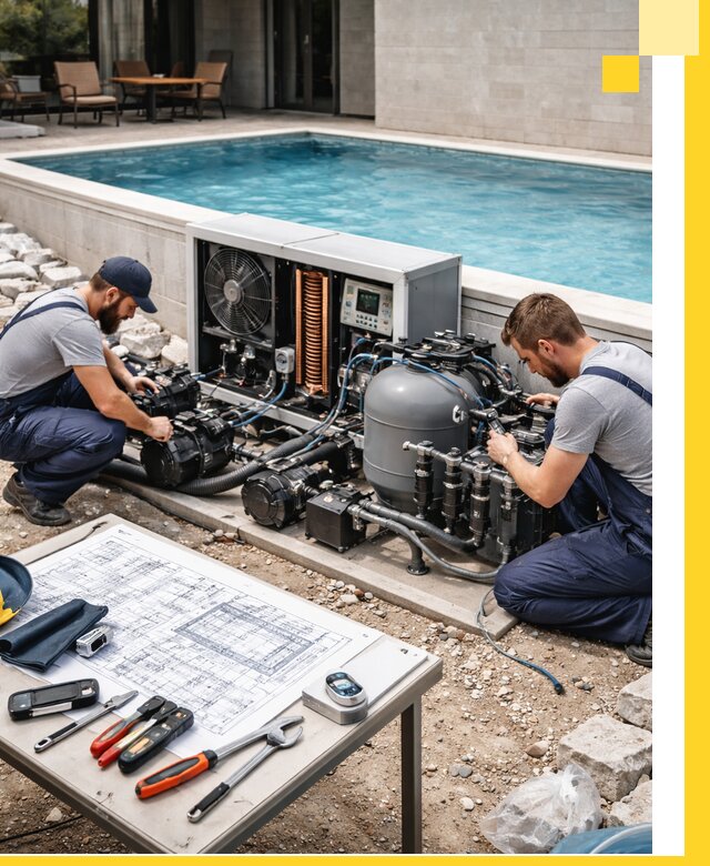 Проектирование и монтаж бассейнов с подогревом в Петергофе