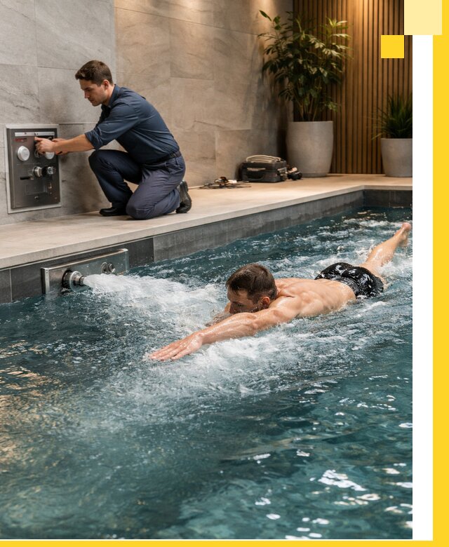 Проектирование и монтаж бассейнов с противотоком в Петергофе