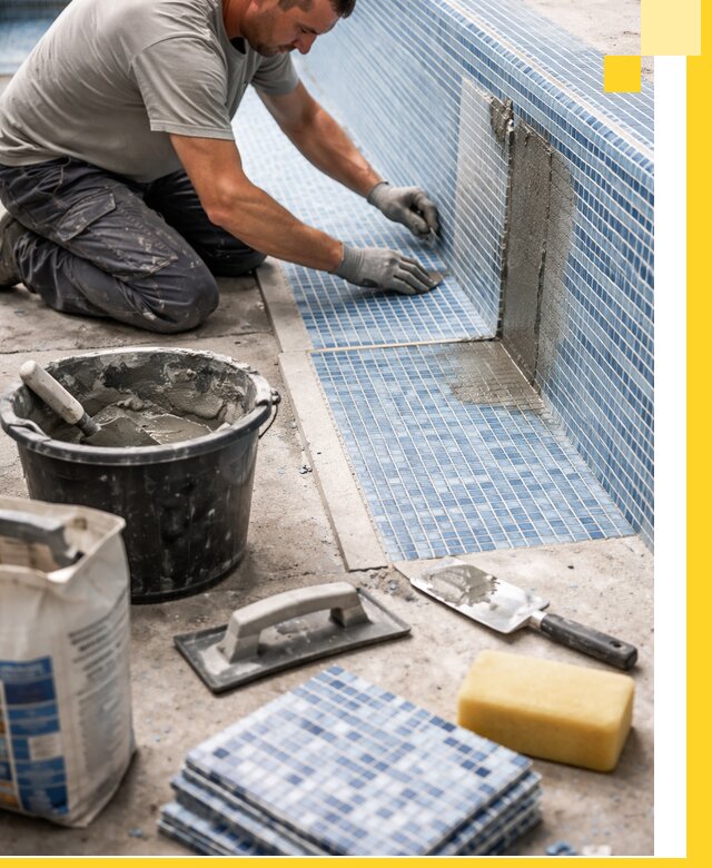 Укладка и ремонт мозаики для бассейнов под ключ в Петергофе