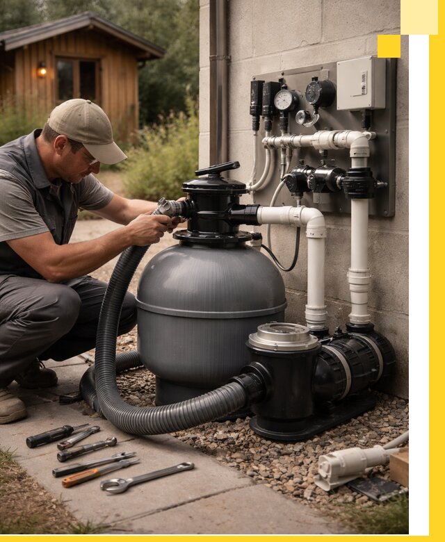 Продажа и монтаж фильтров и насосов для бассейнов в Петергофе