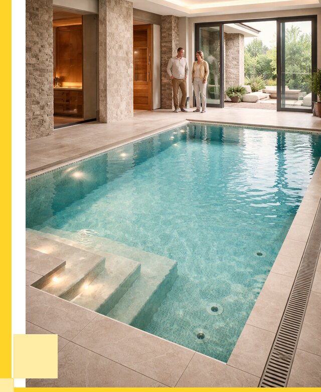 Бассейн во дворе в Петергофе: проект, отделка от 1255320 р. | ЭриданПтф