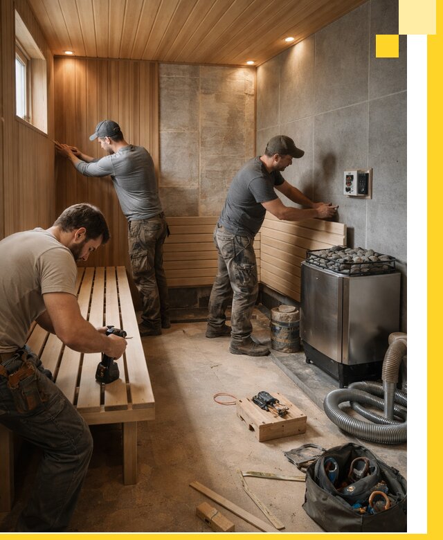 Сауны под ключ в Петергофе, проектирование, строительство, отделка