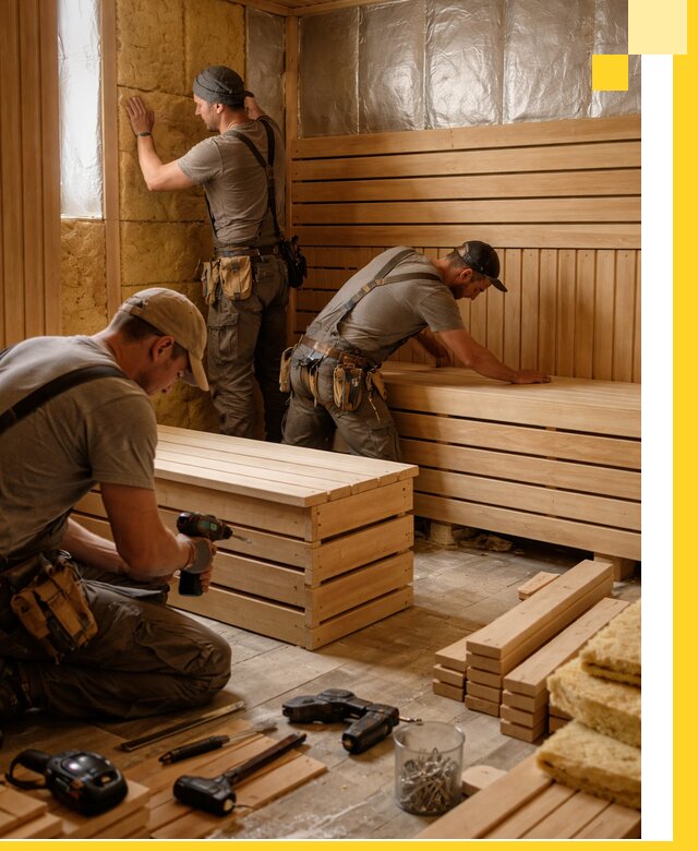 Профессиональное строительство саун под ключ в Петергофе