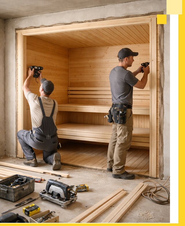 Монтаж саун под ключ в Петергофе — проектирование и установка