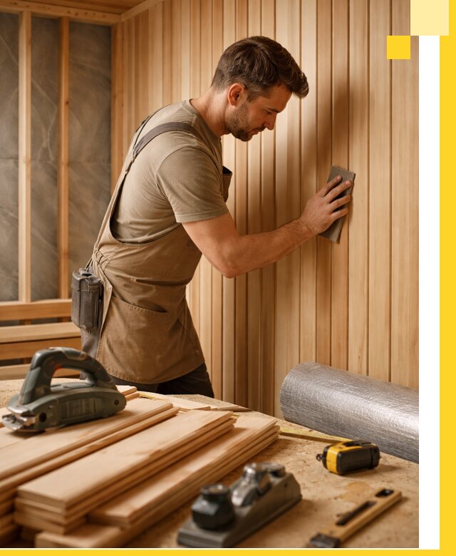 Профессиональная отделка саун и парных под ключ в Петергофе