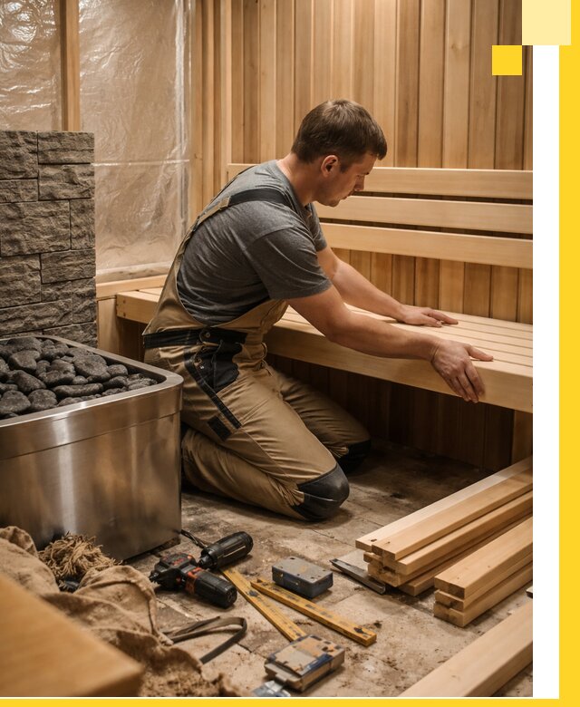 Сауны для дома под ключ с проектированием и монтажом в Петергофе