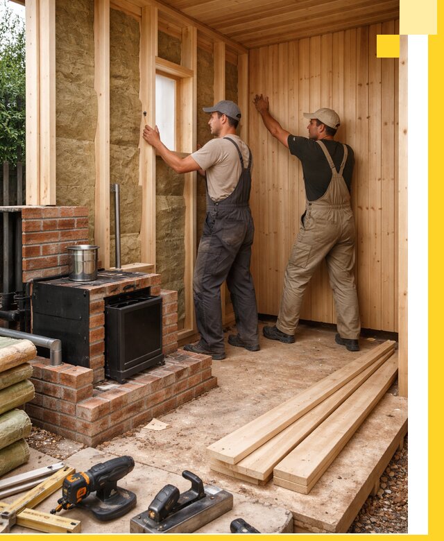 Строительство и установка дачных саун под ключ в Петергофе