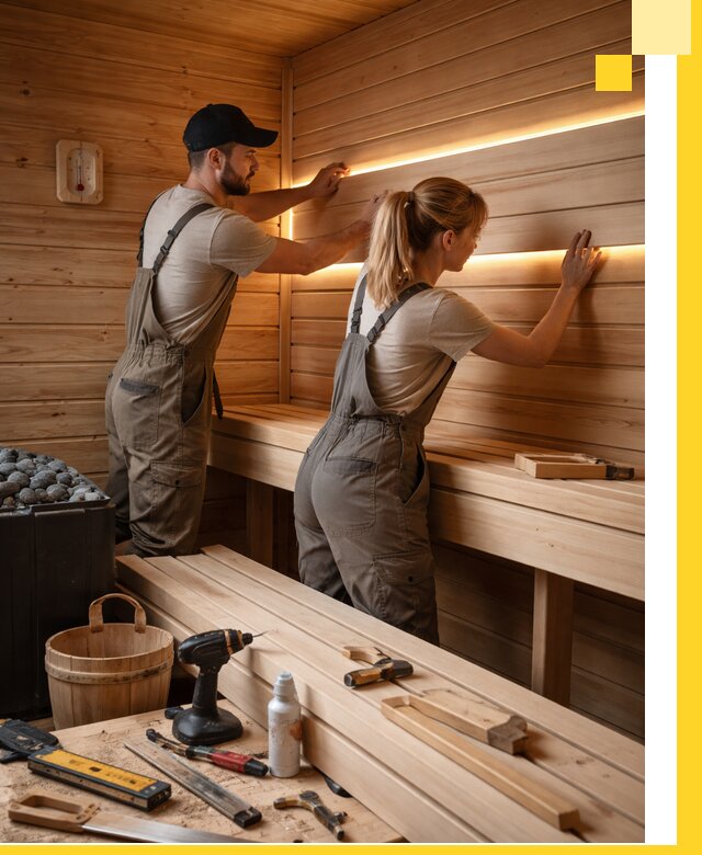 Дизайн саун и бань под ключ с индивидуальным проектом в Петергофе