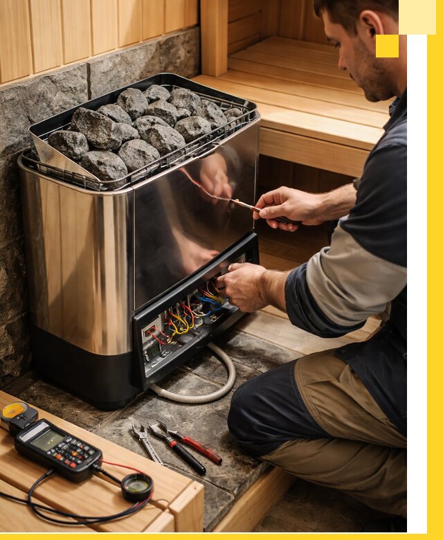 Продажа и установка электрокаменок для саун в Петергофе