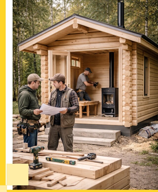 Монтаж бань под ключ в Петергофе — от 209220 р. | ЭриданПтф