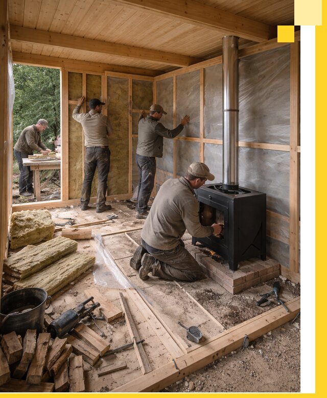 Профессиональный монтаж бань под ключ в Петергофе для дома