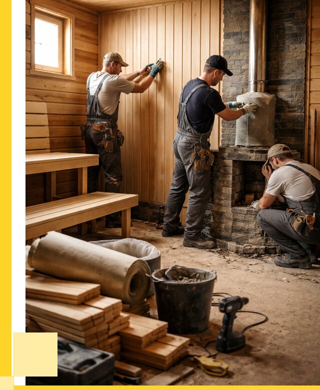 Ремонт бань под ключ в Петергофе от 47075 р. | ЭриданПтф