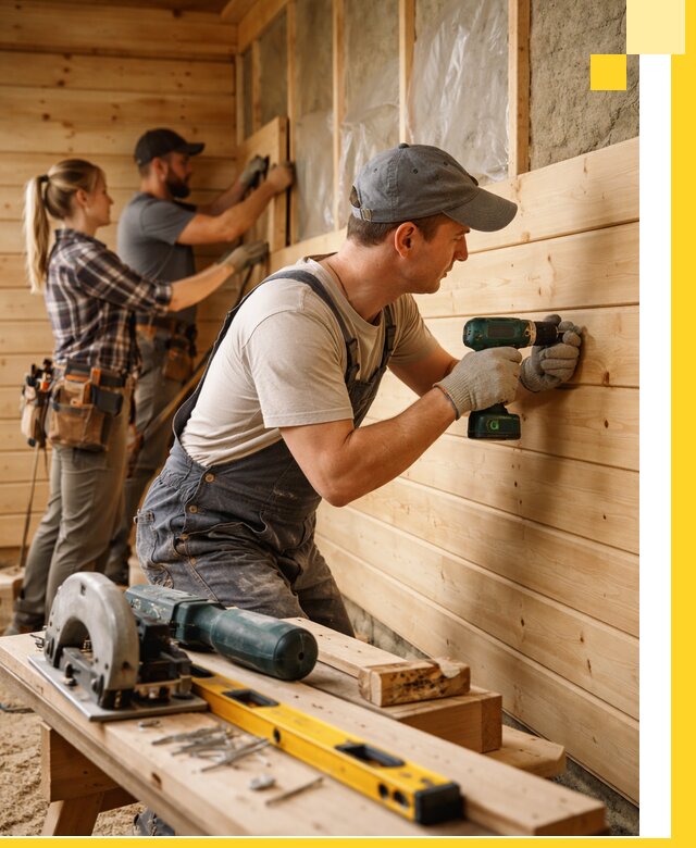 Обшивка бань под ключ в Петергофе: отделка стен и потолков