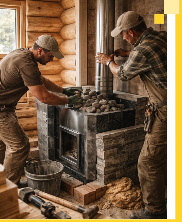 Строительство и отделка русских бань под ключ в Петергофе