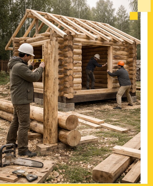 Строительство бань для дачи под ключ в Петергофе с доставкой и монтажом