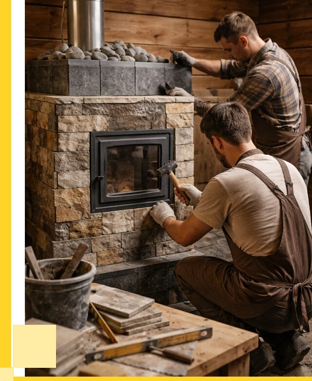 Облицовка банной печи в Петергофе от 15692 р. | ЭриданПтф