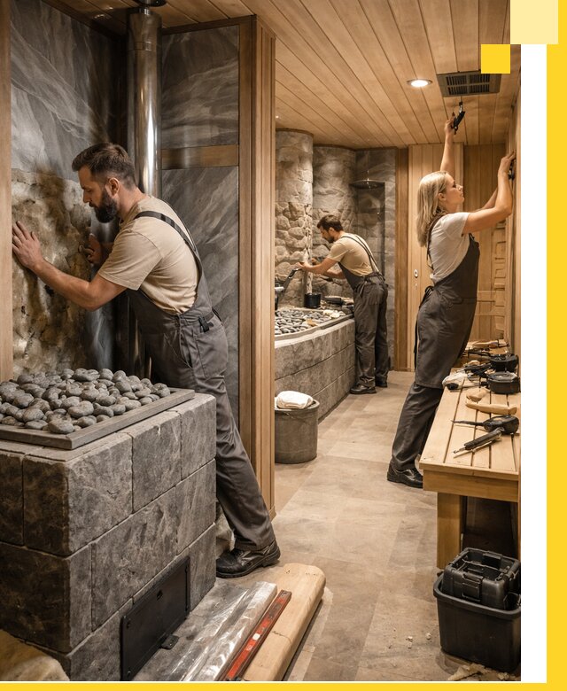 Строительство бань и SPA процедур в Петергофе под ключ и отделкой