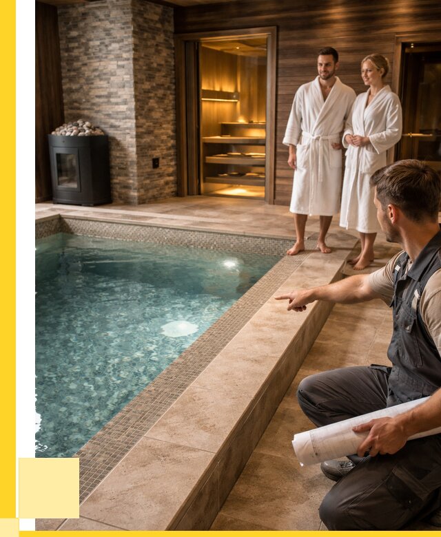 Проект бани с бассейном под ключ в Петергофе от 67997 р. | ЭриданПтф