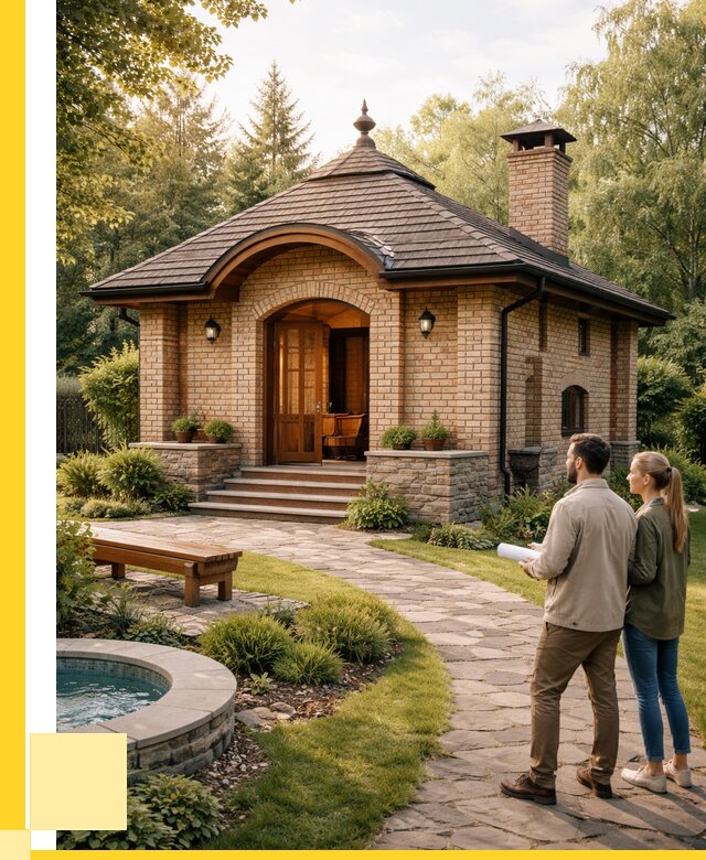 Проект кирпичной бани в Петергофе от 31383 р. | ЭриданПтф