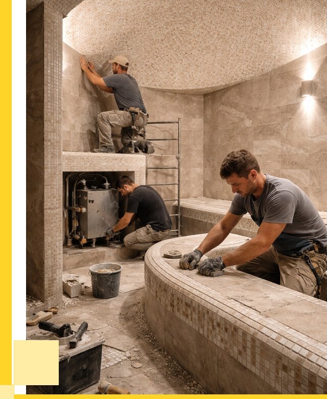 Монтаж хамамов под ключ в Петергофе от 261525 р. ЭриданПтф