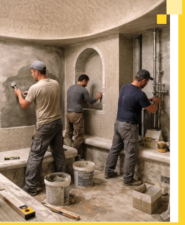 Профессиональный монтаж хамамов под ключ в Петергофе с гарантией